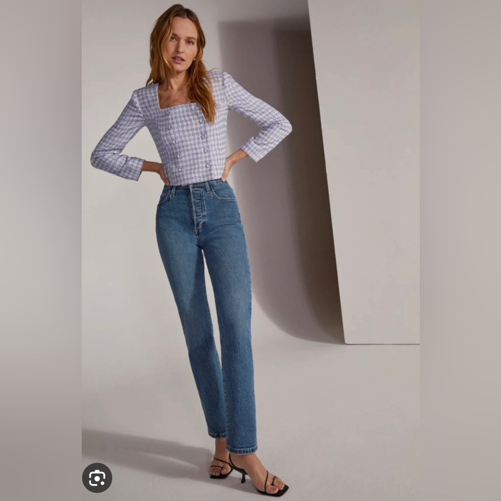 Favourite Daughter Jeans - THE VIVI HIGH RISE LONG STRAIGHT in colour Chelsea